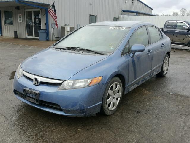 2HGFA16528H522332 - 2008 HONDA CIVIC LX BLUE photo 2