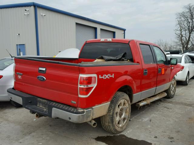 1FTFW1EV2AFC27806 - 2010 FORD F150 SUPER RED photo 4