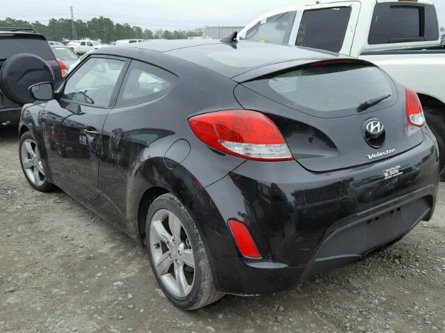 KMHTC6AD2EU200527 - 2014 HYUNDAI VELOSTER B BLACK photo 3