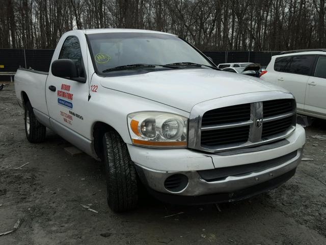 1D7HA16N36J179247 - 2006 DODGE RAM 1500 S WHITE photo 1