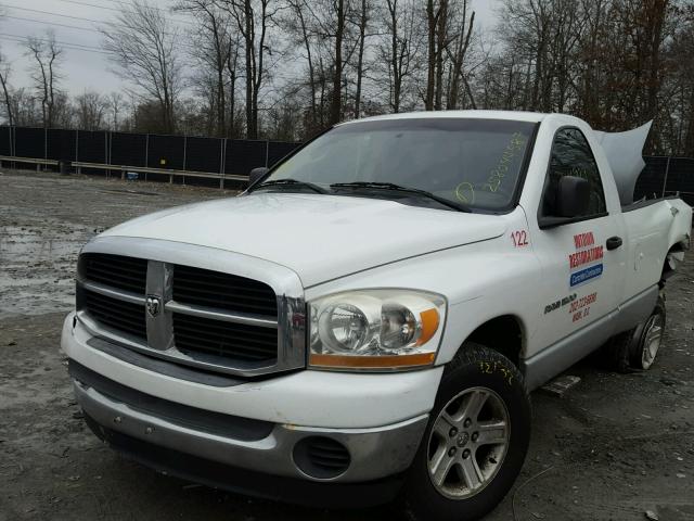 1D7HA16N36J179247 - 2006 DODGE RAM 1500 S WHITE photo 2