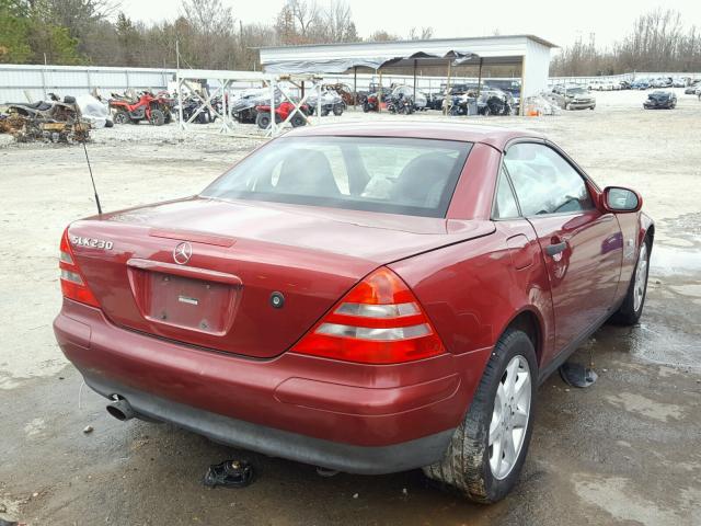 WDBKK47F1YF151201 - 2000 MERCEDES-BENZ SLK 230 KO MAROON photo 4