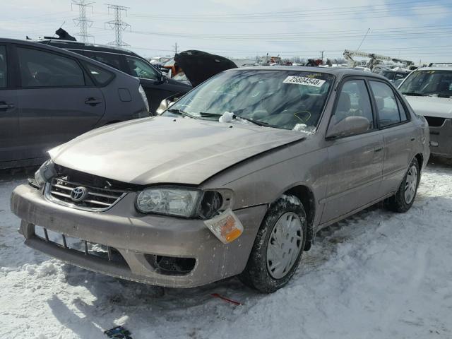 1NXBR12E72Z594896 - 2002 TOYOTA COROLLA CE TAN photo 2