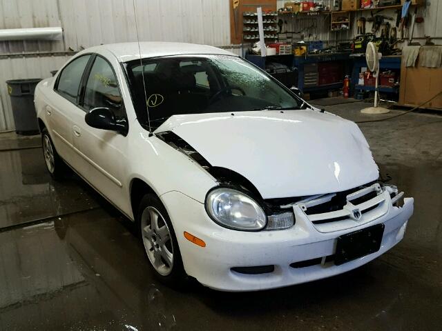 1B3ES46C72D634038 - 2002 DODGE NEON SE WHITE photo 1