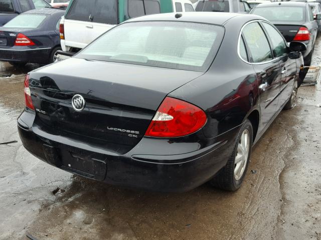 2G4WC582261300393 - 2006 BUICK LACROSSE C BLACK photo 4