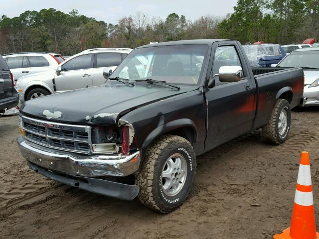 1B7FL26X8RS630030 - 1994 DODGE DAKOTA BLACK photo 2