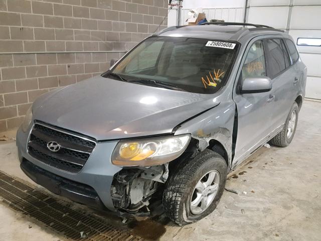 5NMSG13D37H013618 - 2007 HYUNDAI SANTA FE G SILVER photo 2