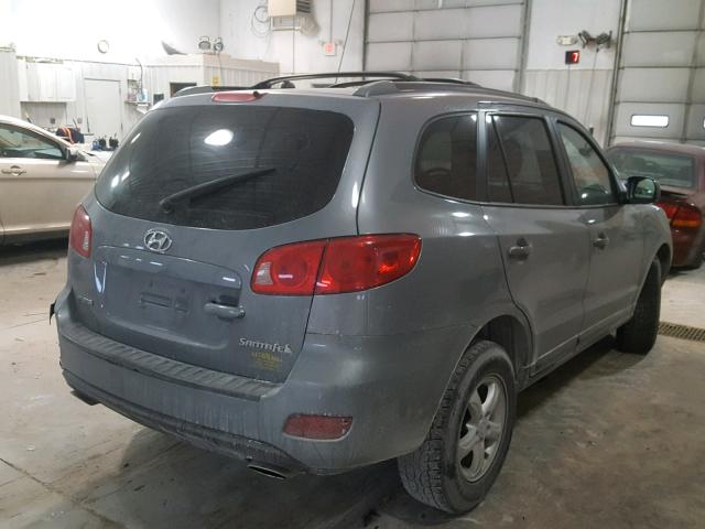 5NMSG13D37H013618 - 2007 HYUNDAI SANTA FE G SILVER photo 4