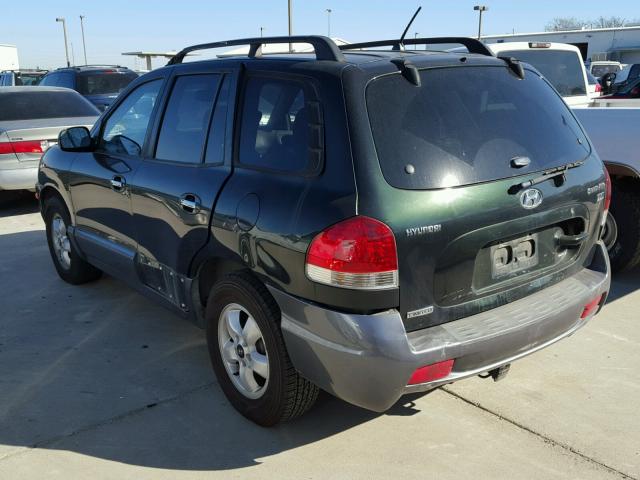 KM8SC13E96U098973 - 2006 HYUNDAI SANTA FE G GREEN photo 3