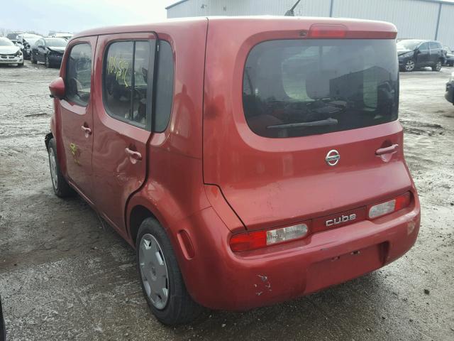 JN8AZ28R99T119514 - 2009 NISSAN CUBE BASE RED photo 3