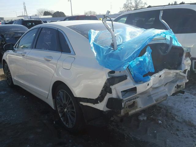 3LN6L2J90DR811096 - 2013 LINCOLN MKZ WHITE photo 3