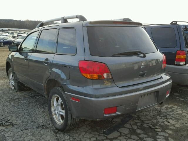 JA4LZ31F54U004254 - 2004 MITSUBISHI OUTLANDER GRAY photo 3