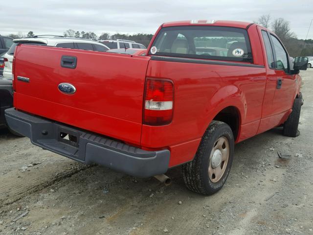 1FTRF12246NB55222 - 2006 FORD F150 RED photo 4