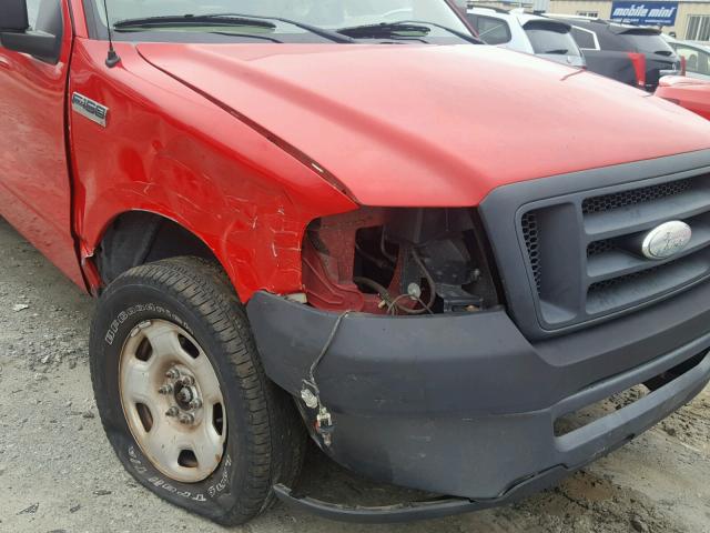 1FTRF12246NB55222 - 2006 FORD F150 RED photo 9