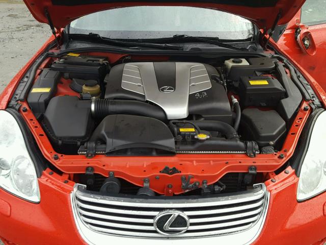 JTHFN48Y220017770 - 2002 LEXUS SC 430 RED photo 7