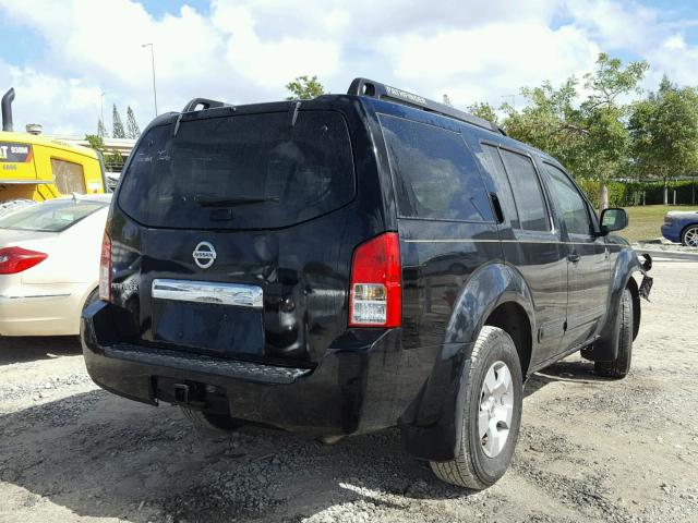 5N1AR18U36C648376 - 2006 NISSAN PATHFINDER BLACK photo 4