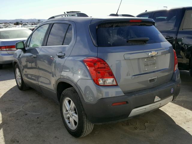 KL7CJLSB8FB094987 - 2015 CHEVROLET TRAX 1LT GRAY photo 3