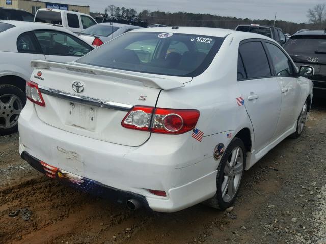 5YFBU4EE0DP138237 - 2013 TOYOTA COROLLA BA WHITE photo 4