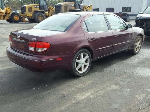 JNKDA31A42T026088 - 2002 INFINITI I35 RED photo 4