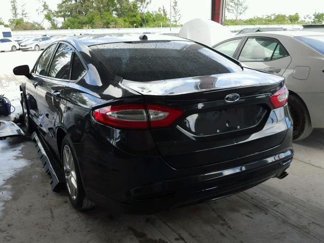 3FA6P0H77DR295438 - 2013 FORD FUSION SE BLACK photo 3