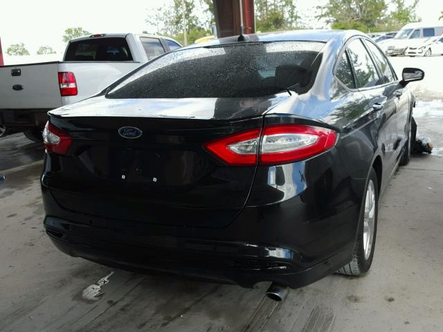 3FA6P0H77DR295438 - 2013 FORD FUSION SE BLACK photo 4