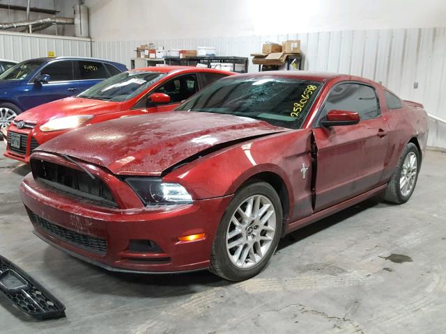 1ZVBP8AM8E5242305 - 2014 FORD MUSTANG RED photo 2