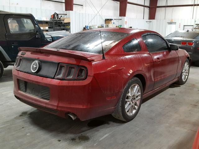 1ZVBP8AM8E5242305 - 2014 FORD MUSTANG RED photo 4