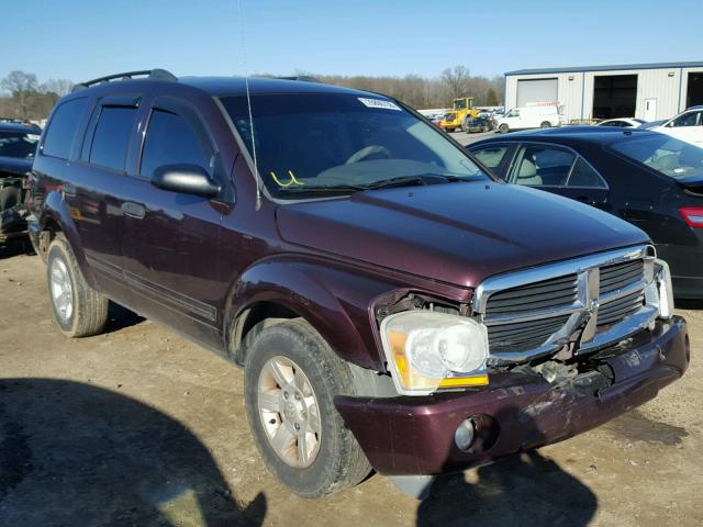 1D4HD48N45F540411 - 2005 DODGE DURANGO SL BURGUNDY photo 1