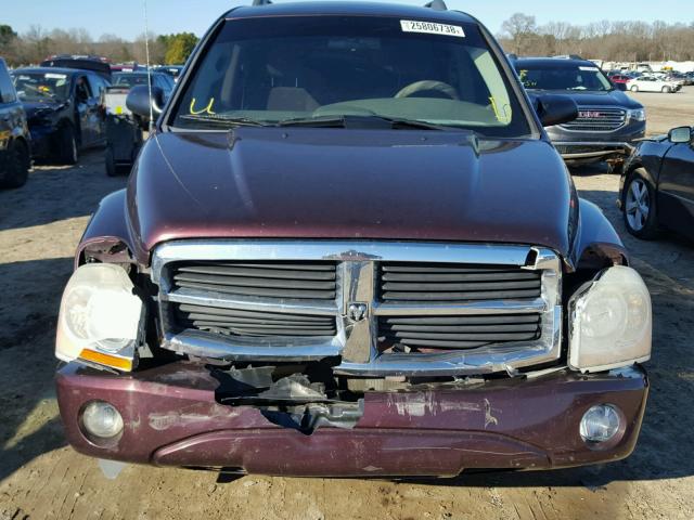 1D4HD48N45F540411 - 2005 DODGE DURANGO SL BURGUNDY photo 9