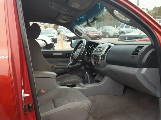 5TEUU42N45Z142641 - 2005 TOYOTA TACOMA ACC RED photo 5