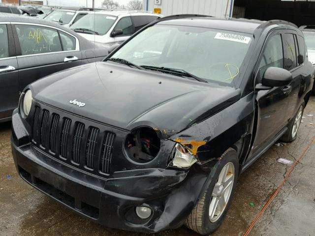 1J8FT47W77D200341 - 2007 JEEP COMPASS BLACK photo 2