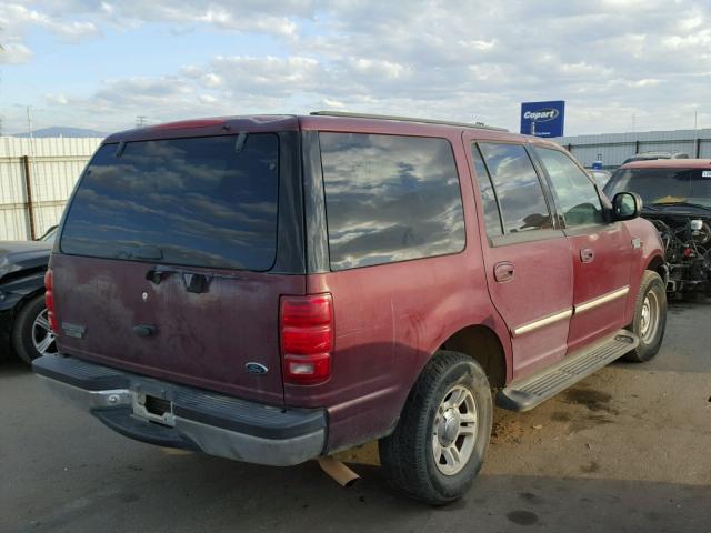 1FMRU15W91LA18961 - 2001 FORD EXPEDITION MAROON photo 4