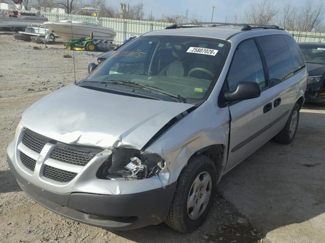 1B8GP25322B737115 - 2002 DODGE CARAVAN SE SILVER photo 2