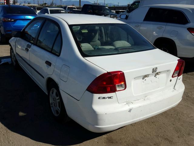 2HGES15292H559305 - 2002 HONDA CIVIC DX WHITE photo 3