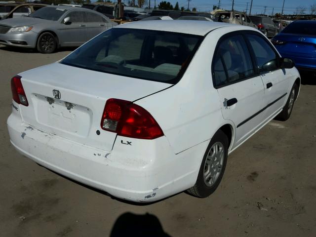 2HGES15292H559305 - 2002 HONDA CIVIC DX WHITE photo 4