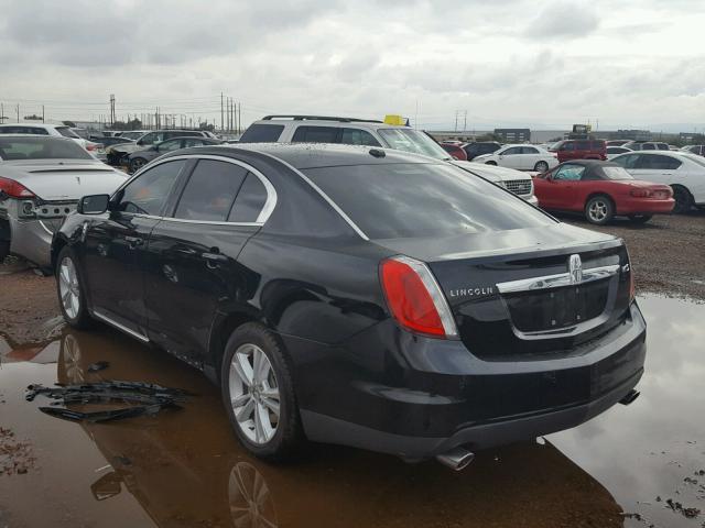 1LNHL9DRXCG800223 - 2012 LINCOLN MKS BLACK photo 3