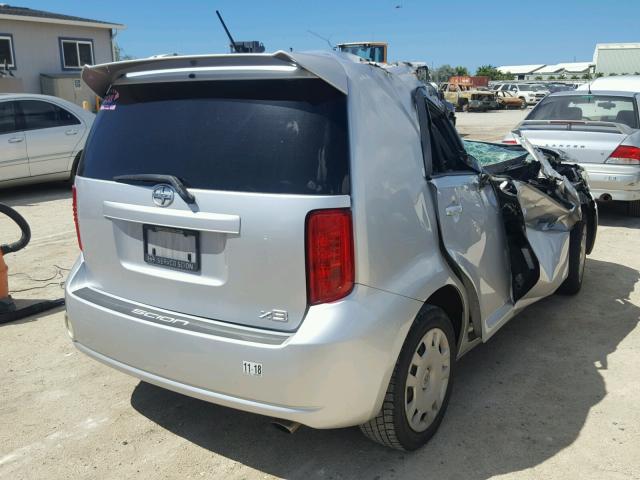 JTLKE50E281051092 - 2008 SCION XB SILVER photo 4