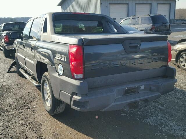 3GNEK13T13G139587 - 2003 CHEVROLET AVALANCHE GRAY photo 3