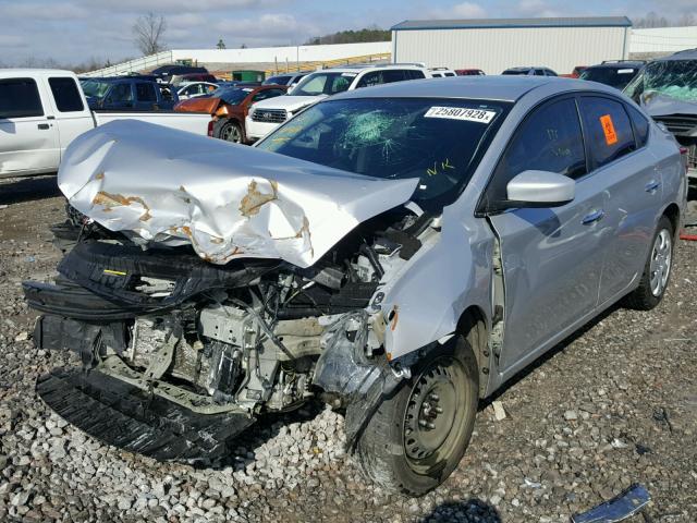 3N1AB7AP9EL665690 - 2014 NISSAN SENTRA S SILVER photo 2