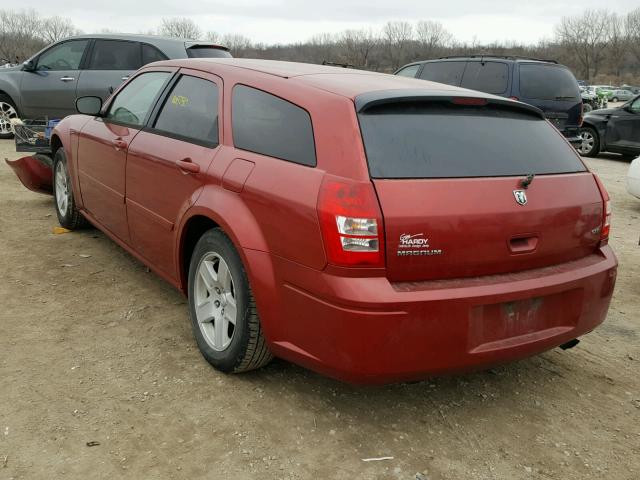 2D4FV48V05H607234 - 2005 DODGE MAGNUM SXT MAROON photo 3