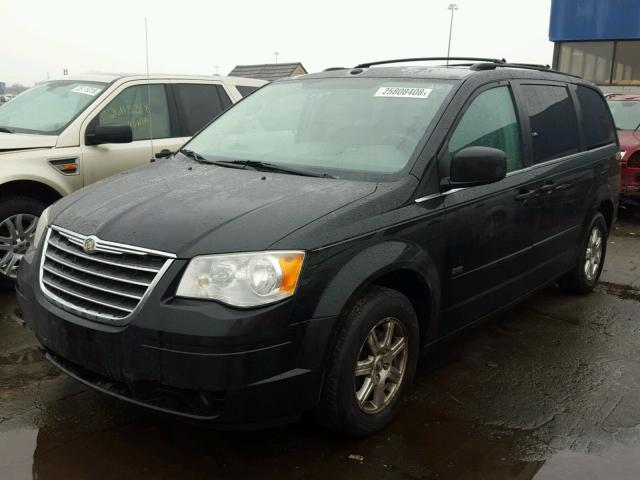 2A8HR54P18R736503 - 2008 CHRYSLER TOWN & COU BLACK photo 2