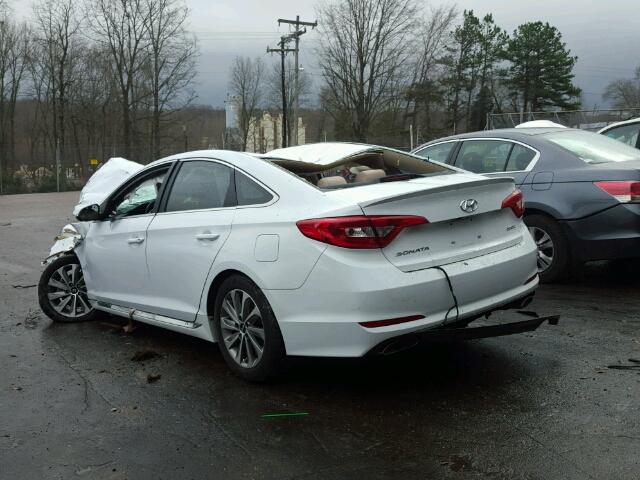 5NPE34AF2HH565906 - 2017 HYUNDAI SONATA SPO WHITE photo 3