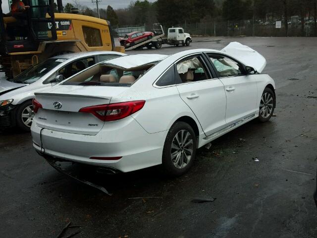 5NPE34AF2HH565906 - 2017 HYUNDAI SONATA SPO WHITE photo 4