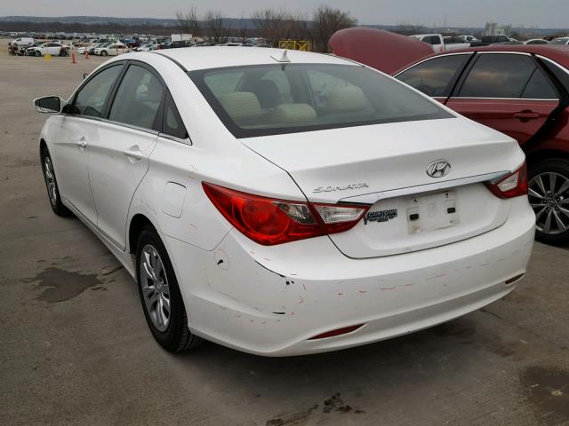 5NPEB4AC9CH347057 - 2012 HYUNDAI SONATA GLS WHITE photo 3