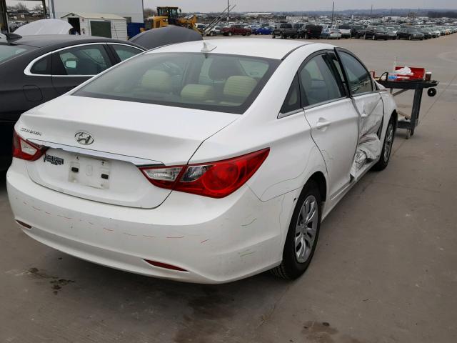 5NPEB4AC9CH347057 - 2012 HYUNDAI SONATA GLS WHITE photo 4