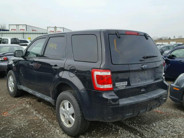 1FMCU0C71BKC09230 - 2011 FORD ESCAPE XLS BLACK photo 3