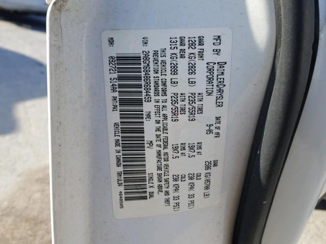 2A8GM68486R684459 - 2006 CHRYSLER PACIFICA T WHITE photo 10