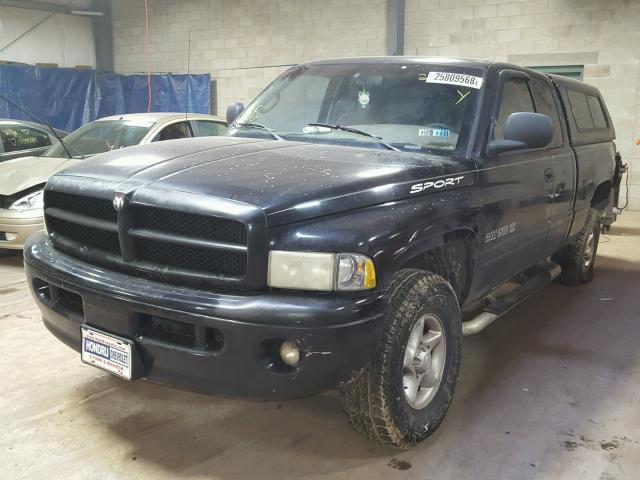 1B7HF13YXXJ579964 - 1999 DODGE RAM 1500 BLACK photo 2