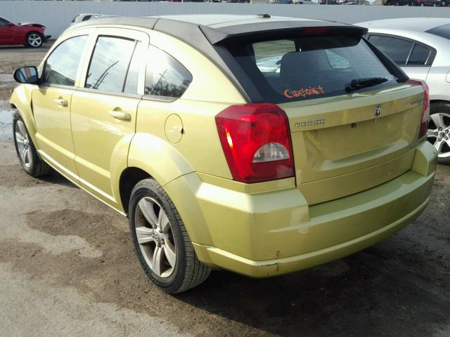 1B3CB4HA9AD558775 - 2010 DODGE CALIBER SX GREEN photo 3