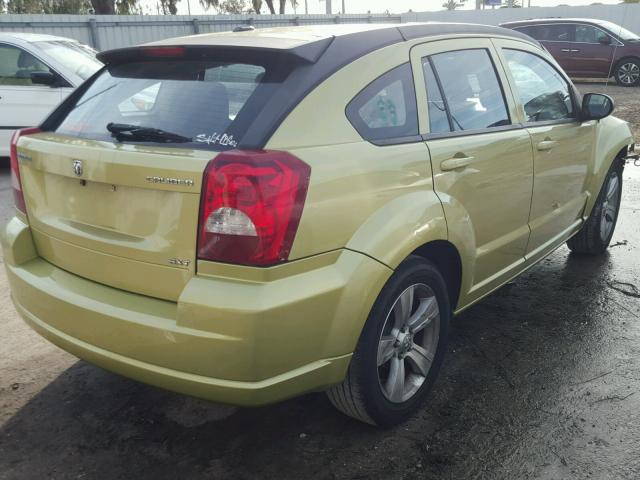 1B3CB4HA9AD558775 - 2010 DODGE CALIBER SX GREEN photo 4